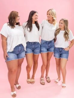 Diva Denim High Rise High Low Fray Hem Short | XS - 3X 32 Diva Denim High Rise High Low Fray Hem Short | XS - 3X -Women Clothing Shop 9257f0f43425231d9ef8454dad71630d