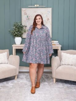 Paisley Print Collard Neck Button Down Button Tab Sleeve Baby Doll Dress | S-3X -Women Clothing Shop 9334160c57c3901795d3ae39bf83b79d