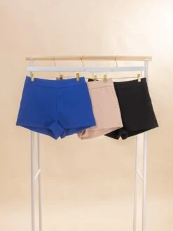 High Waisted Fitted Shorts W/ Side Pockets | S-2X Pair W/ Sku60977