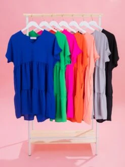 Airflow Tiered Knee Length Dress By DD Design | S-3XL -Women Clothing Shop 943c5bdeedc181945ae390b72634e680