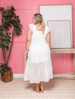 Eyelet Maxi Dress | S - L -Women Clothing Shop 95392bc8b72eb7e5876a578b287011f0