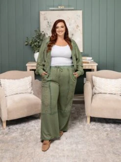 Acid Wash French Terry Pants | S - 3XL Set W/ Sku55029