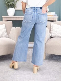 Risen Mid-Rise Crop Wide Raw Cut Hem Jeans | 0 - 3X -Women Clothing Shop 96b8538ea2595d77735164356371360a