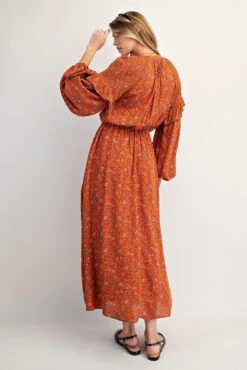 Long Sleeve Floral Print Maxi Dress | S - 3X Easel -Women Clothing Shop 96cdc17c08eafb211b3c40cbb52afb6f