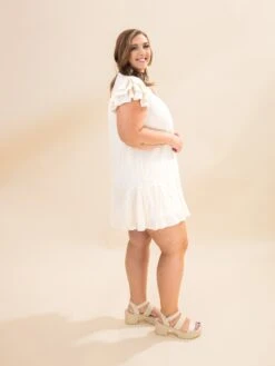 Ruffled Sleeve Stripe Textured Woven Dress | S-L Special Occasion -Women Clothing Shop 97a7dbd3091f1b53bd73dd78215cb5c7