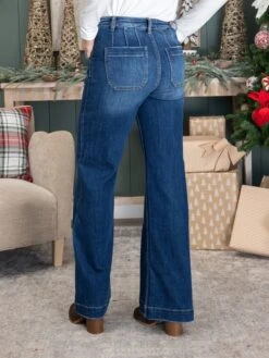 Risen High Rise Wide Leg Slanted Pocket Jeans | 0-3X -Women Clothing Shop 986935e438bb1f1bad3a91d7c320b1eb
