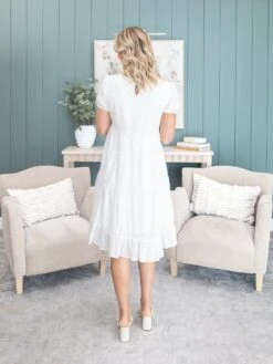 Eyelet Mixed Knee Length Dress | S - XL -Women Clothing Shop 998fcea46a26ce12a0bc86630a0a9c1e