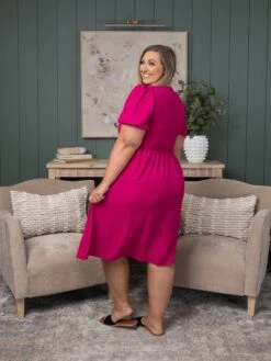 Solid Dress V-Neck W/Ruffled Sleeves | S-L -Women Clothing Shop 99d81edf1354ac146976dd36222fa529 1