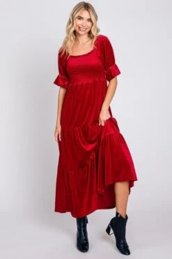Velvet Tiered Dress | S - 3XL