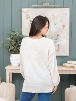 V-Neck Button Detail Sweater | S - L -Women Clothing Shop 9a0d3a404750ba1405fe142da490b47c