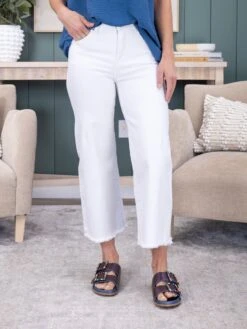 Risen Tummy Control High Rise Crop Wide Leg Pants | 0 - 3X -Women Clothing Shop 9a2450a63ef6e424bd4b62f3fd47cae1