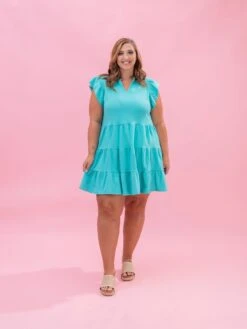 Ruffled Sleeve Tiered Dress By DD Design |S-3XL -Women Clothing Shop 9a2d957a84738d3f9d6c5df41dc2f381