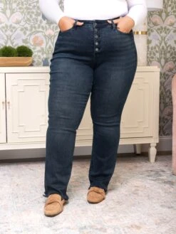 Judy Blue High Waist Button Fly Destroyed Straight Leg Jeans | 0 - 24 11 Judy Blue High Waist Button Fly Destroyed Straight Leg Jeans | 0 - 24 -Women Clothing Shop 9afd59b87d4224df570ab7a0b55355c0