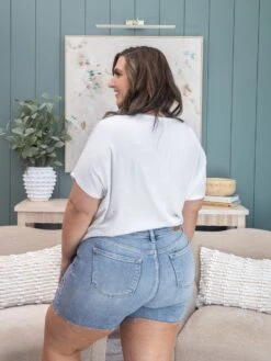 Judy Blue High Waist Shorts With Stitch Over Destroy Detail | S-3XL -Women Clothing Shop 9c2f34da6465bfd7b6d8c39fb4aac82c