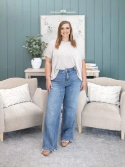 Judy Blue High Waist Retro Wide Fit Jeans| 0-20W -Women Clothing Shop 9c4cf60ce4e506beaf8e67b72ec83090