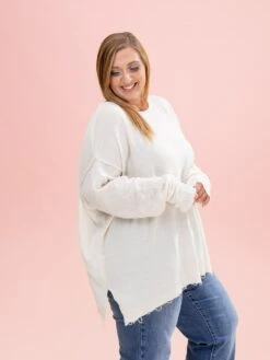 Oversized Lightweight Raw Hem Sweater By DD Design | S-3XL -Women Clothing Shop 9c6c9ff2b2d2eb4150567fbb953717e1