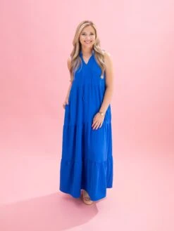 Ruffled Neckline Tiered Maxi Dress By DD Design | S - 3XL -Women Clothing Shop 9c9bb9a6376473e67107f6b144dd90ae