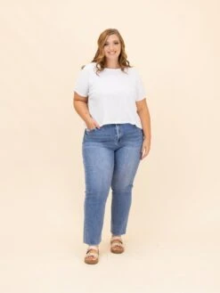 Mica Denim Super High Rise Straight Leg Jeans | 0-22 -Women Clothing Shop 9f7f691e8bee69a30032d1c201ac4b07