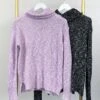 STACCATO Marled Long Sleeve Turtleneck Tunic Sweater | S - L