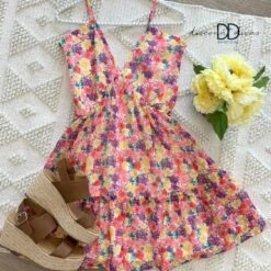 Flower Printed Sleeveless Dress *Final Sale*