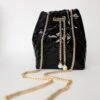 Metallic Bucket Bag With Crossbody Strap