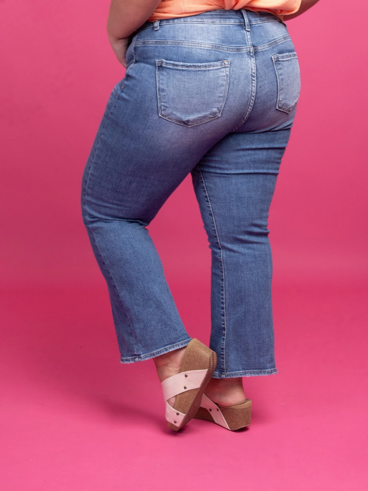 Risen Mid Rise Cropped Flare Jeans | 0-3X 4 Risen Mid Rise Cropped Flare Jeans | 0-3X - Image 4