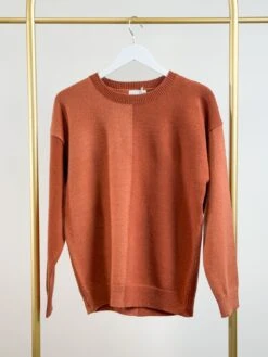 Two Tone Round Neck Sweater | S - 3X