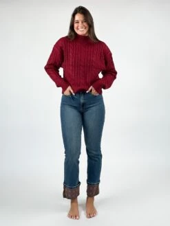 Judy Blue High Waist Straight Leg Jeans W/ Plaid Cuff | 0-24