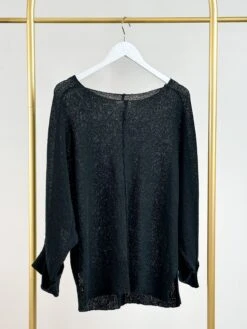 A-Line Round Neck Sweater W/ Cuffed Long Sleeves | S/M - 2X/3X