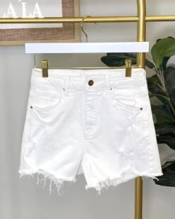 Risen High Rise Distressed Detail Shorts | S - 3X *Final Sale*