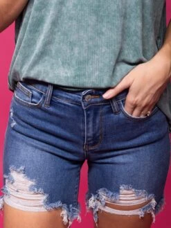 Judy Blue Mid Rise Fray Hem Shorts | S-3X -Women Clothing Shop GtZjgHlRZHunPxWfr3ikojqLVSRlHzSMRnGsDHrb
