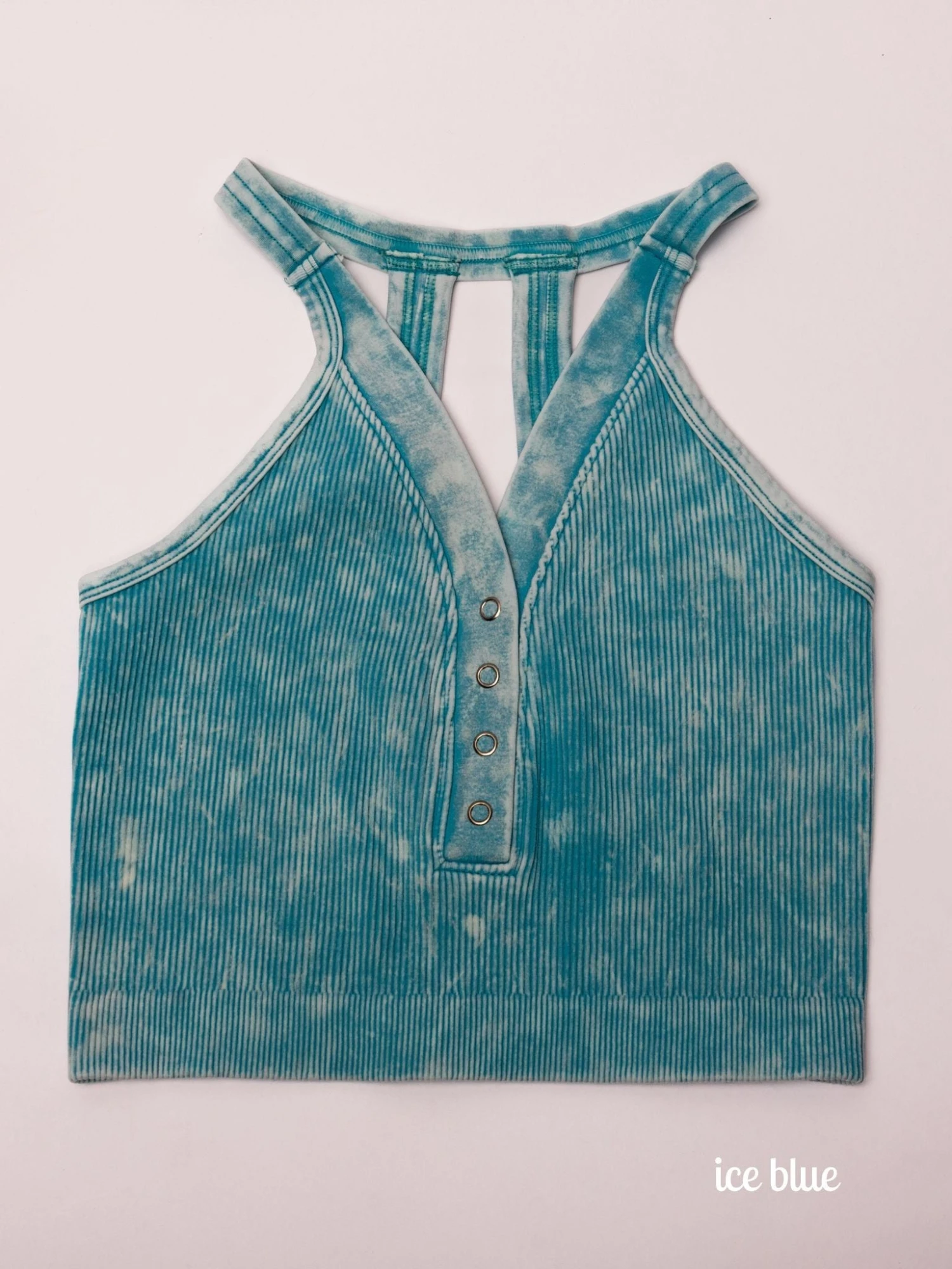 Zenana Washed Ribbed Snap Front Brami | S/M - L/XL 8 Zenana Washed Ribbed Snap Front Brami | S/M - L/XL - Image 8