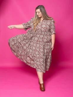 Floral Print 3/4 Sleeve Woven Collared Maxi Dress | S - 3XL 6 Floral Print 3/4 Sleeve Woven Collared Maxi Dress | S - 3XL -Women Clothing Shop LGWyxUzICR7omoyl8QMMoHCbgdMlfDd6nXqtYCif