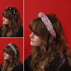 Rhinestone Glitter Fabric Knot Headband