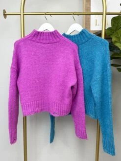 Mock Neck Solid Sweater | S - L