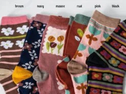 Fall Floral Print Socks