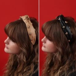 Heart Stud Faux Leather Headband | *DOORBUSTER*