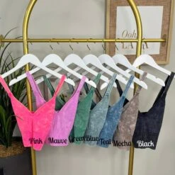 Zenana Washed Crisscross Back Brami | S/M - L/XL