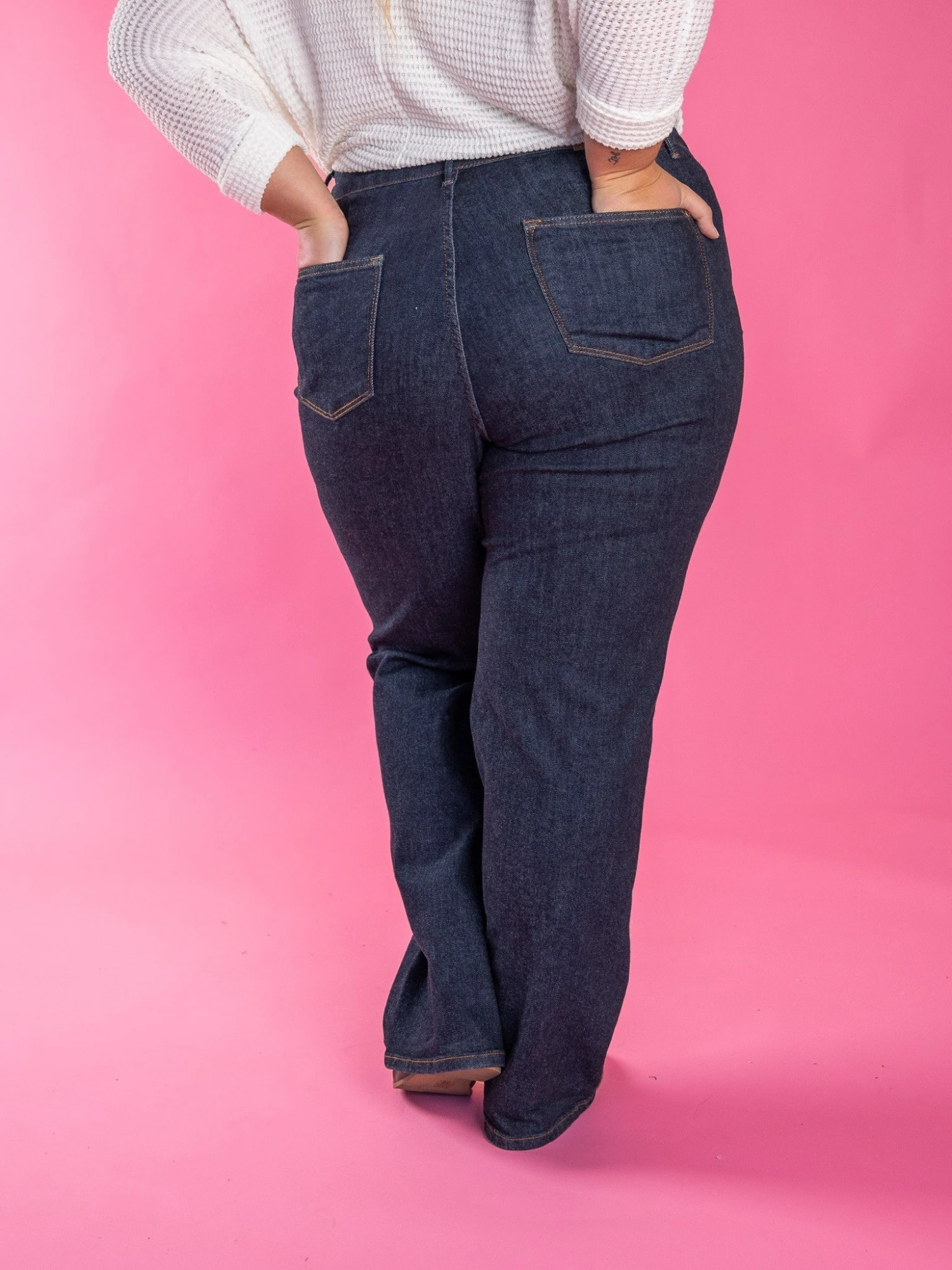 Judy Blue High Waist Front Seam & Dart Detail Wide Leg Jeans | 0 - 24 3 Judy Blue High Waist Front Seam & Dart Detail Wide Leg Jeans | 0 - 24 - Image 3