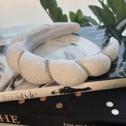 Smooth Rhinestone Puffy Hair Headband