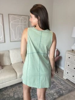 Washed Tank Dress W/ Exposed Stitchings | S - 3XL -Women Clothing Shop TYsLumVTchgYJQpwUIcJNQnfZiqa2UByZYclidCm