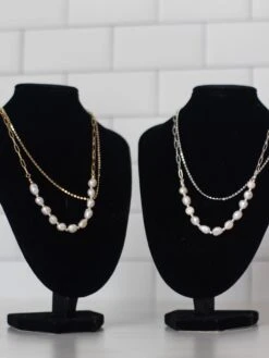 Pearl Bead Layered Necklace