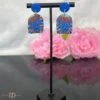 Geometric Flower Print Clay Earrings *Final Sale*