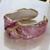 Pink Glitter Knot Headband