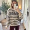 Aztec Pattern Knit Sweater | S - 3X