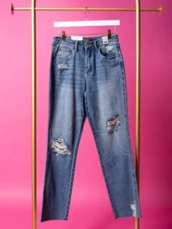 Judy Blue High Waist Rigid Magic Destroy Straight Leg Jeans | 0-24