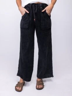 Wide Leg Drawstring Gauze Pants | S-L -Women Clothing Shop VPUobrLYORu62g3s8jTLetOMbBtqS4JTPNU0RMbV