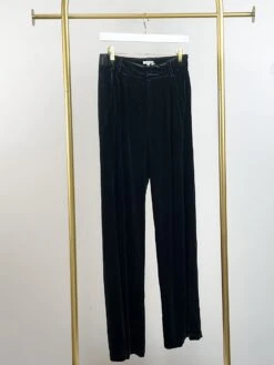 Velvet Wide Leg Pants W/ Belt Loops | S - L
