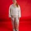 Polka Dot Elastic Waist Satin Lounge Pajama Pants | S - 3X