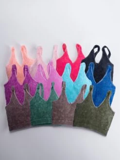 Zenana Garment Washed Brami With Removable Pads| S/M - L/XL